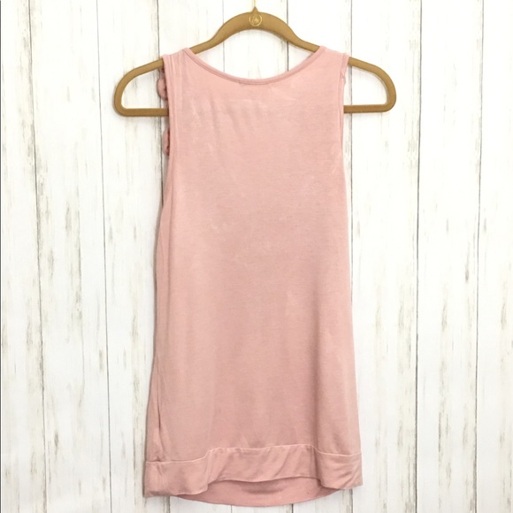Papaya Sleeveless Peach Top w/ Ruffled V-neck Med - Picture 2 of 7